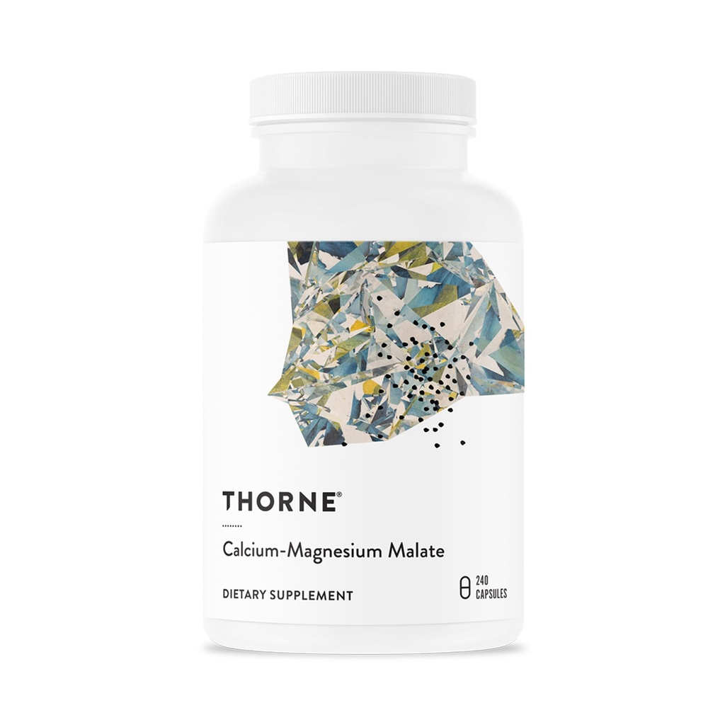 THORNE - Kalzium-Magnesium Malat - Glutenfreie Ergänzung mit Magnesium & Kalzium unterstützt Knochengesundheit & Muskelfette* - 240 Kapseln