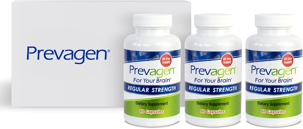 Prevagen Regular Strength - 180 Kapseln (6 Monate Versorgung) | Formuliert für Ihr Gehirn | 10mg Apoaequorin Plus Vitamin D3