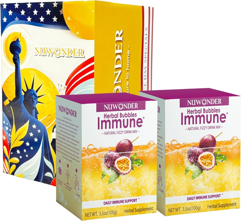Immun Booster Fizzy Getränk Mischung Kräuterergänzung Hergestellt mit Astragalus, Ginger, Jujube, Atractylodes, Passionsfrucht, keine Künstlichkeit, 10packs (2 Boxen)