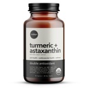 Bio Astaxanthin 12mg Plus Kurkuma 1500mg, Schwarzer Pfeffer Extrakt, hohe Absorption, Auge, Herz, Haut, Gelenk, Vegan, Glutenfrei, Non-GMO, Doppel Antioxidans, Kurkuma Ergänzung, 30-Tage