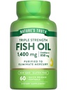 Nature's Truth Triple Strength Fish Oil Softgels | 1400 mg | 60 Count | Active Omega 3 | Non-GMO & Gluten kostenlose Ergänzung