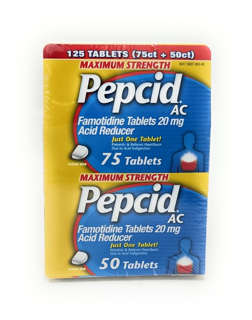 Pepcid AC Säure Reducer Maximale Festigkeit - 125 Tabletten