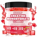 Kreatin Monohydrat-Gummi für Männer & Frauen 120 CT - 5000mg Kreatin Monohydrat pro Servierung - Sugar Free Chewable Creatine für Muskelkraft, Muskelaufbau, Energy Boost (Raspberry Flavor)