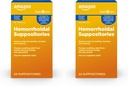   Basic Care Hemorrhoidal Suppositories, Relief from Burning, Itching and Discomfort of Hemorrhoids, 24 Count (Pack of 2)