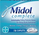 Caplets complets Midol - 16 Caplets, boîte de 3