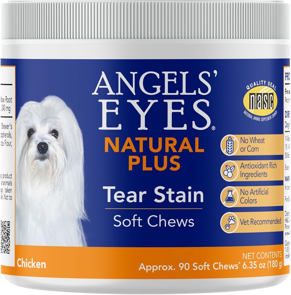 ANGELS' EYES Prévention naturelle des taches de thé Mâches molles pour les chiens (flaveur de poulet) Pour toutes les races (flaveur de poulet) (flaveur de poulet) (flaveur de poulet) (flaveur de poulet)