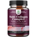 Fortgeschrittene Multi Collagen Peptide Pillen 120ct - Biotin und Kollagen Ergänzung mit BioPerine und Haar Haut Nägel Vitamine für Frauen Männer - Multi Pillen für Frauen mit Typen 1 2 3 5 & X