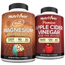 Nutrivein Premium Apfel Apfel Apfelessig Kapseln & Magnesium L-Threonate Bundle: High-Absorption Magnesium Threonate Supplement und Apfelessig Ergänzungen für Brain, Gut, & Gesamt Wohlbefinden