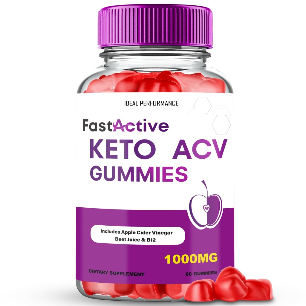 Fast Active Keto + Gummis, Fast Active Keto ACV Keto Ergänzung Gummis - Maximale Stärke, Alle natürlichen Unterstützung Formel FastActive Keto + ACV Erweiterte Formel, FastActive Keto Gummy Bewertungen (1 Packung)