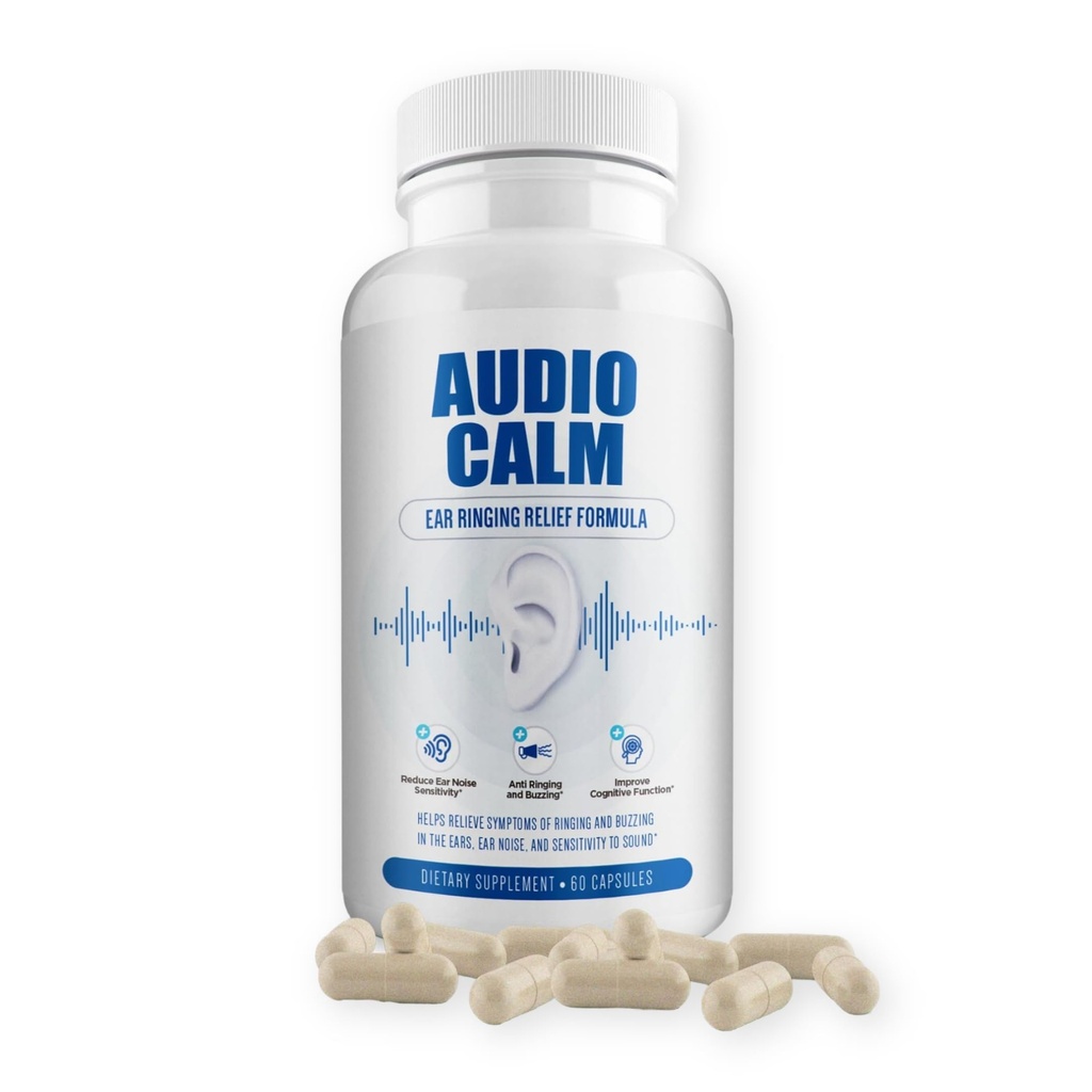 Audio Calm - Tinnitus Relief für Ringen Ohren - Ohr Gesundheit Vitamine - Natürliche Stopp Tinnitus Relief Lösung - Schnelle Ohrring Relief, Buzzing, Klicken und reduzieren Ohr Lärm | 60 Kapseln (1)