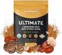 Ultimate Mushroom Master Blend Powder – Double-Extracted, 4 Pilz-Komplex mit Reishi, Lion’s Mane, Turkey Tail und Cordyceps – Immununterstützungsergänzung für optimale Gesundheit, 2.12 Unze