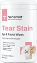 Tear Stain Remover Eye Wipes for Dogs & Cats, Cleans Eye Boogers und Gunk Discharge, Gesichtsreinigung mit Aloe Vera (Fragrance Free)