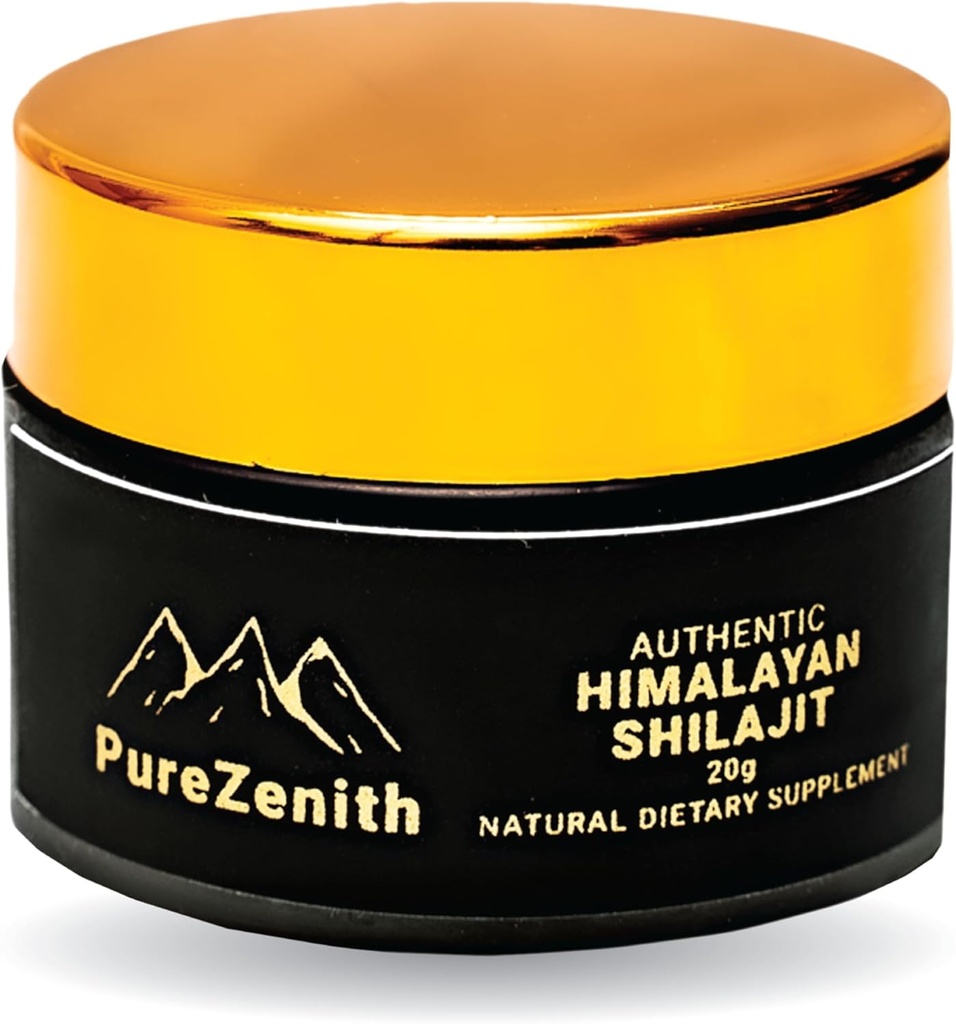 Himalayan Shilajit Resin, 85+ Trace Minerals & Fulvic Acid - Natural Energy & Immune Support Supplement, High Nutritional Potency for Men & Women, Lab Tested - 20 Grams