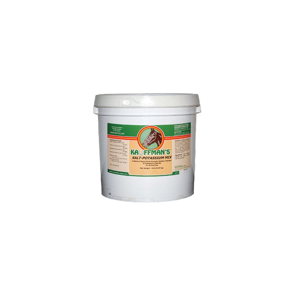 Potassium de sel électrolytes pour chevaux - 20 livres