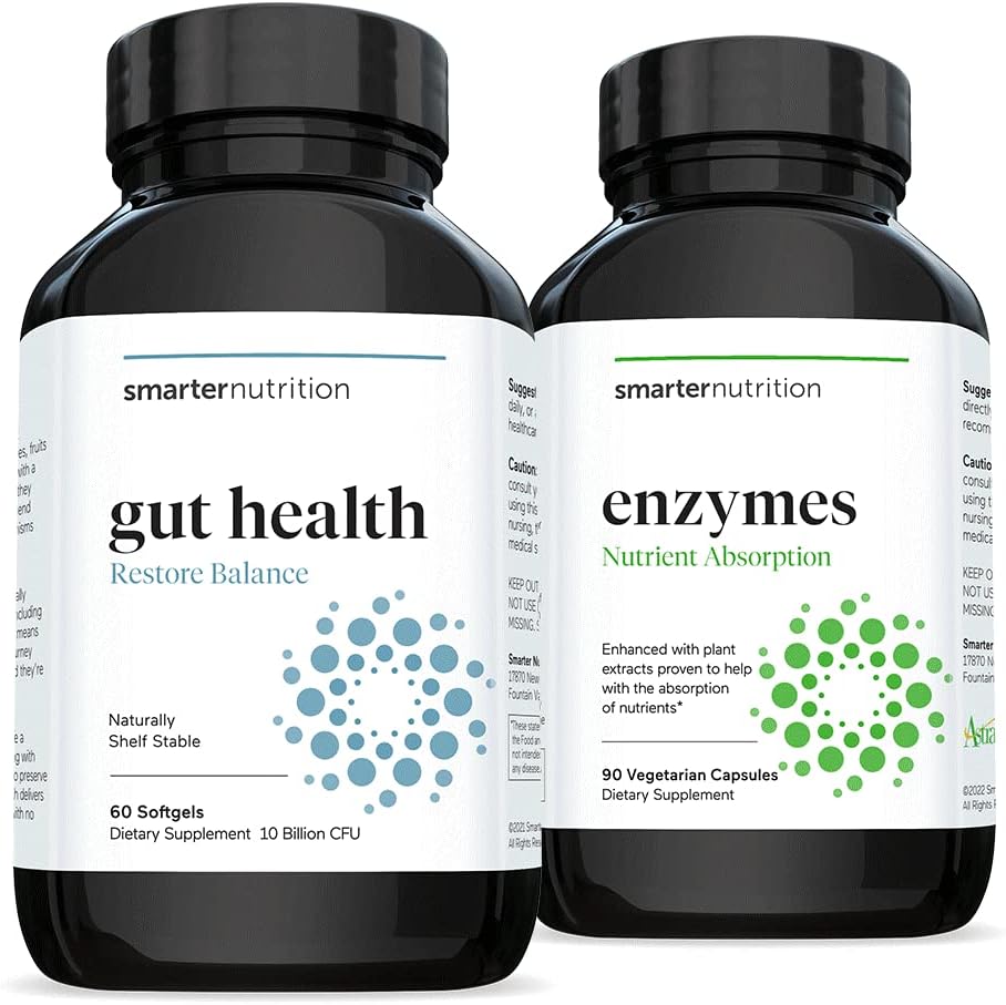 Probiotiques plus intelligents pour la santé - Support Digestif supérieur et immunitaire + Enzymes nutritionnels plus intelligents - Aides digestives quotidiennes avec 16 enzymes naturelles différentes