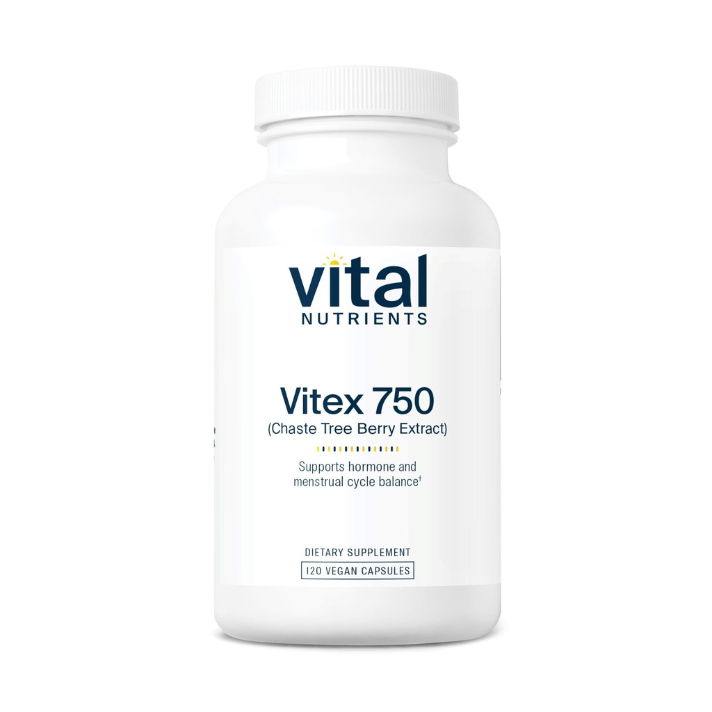 Vital Nährstoffe Vitex 750 | 750mg Chaste Tree Berry Extract | Unterstützung für Hormone, Fruchtbarkeit und Menstrual Cycle Balance* | Gluten, Dairy, Soy Free | Non-GMO | 120 Kapseln
