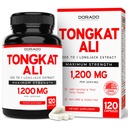 Tongkat Ali für Herren 1200mg (200 bis 1 Extrakt) - 120 Kapseln - Longjack Supplement - Premium Tonkat-Ali Supplement - Unterstützungsstärke, Antrieb, sportliche Leistung & Muskelmasse - Glutenfrei & Non-GMO