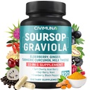 Soursop Graviola Kapseln mit Elderberry, Turmeric, Ginger, Milk Thistle, Tart Cherry und mehr - 120 Kapseln für 4 Monate Versorgung