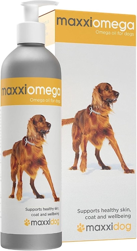 maxxipaws maxxiomega Omega 3, 6 & 9 Ölergänzung - Haut und Mantel Unterstützung für Hunde, 10oz