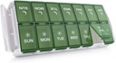 TookMag Weekly Medicine Pill Organizer 2 fois par jour, Remplir facilement AM PM Pill Box, grande capacité Remplissage rapide 7 jours cas de pilules pour les pilules/vitamine/huile de poisson/compléments (brevet enregistré)
