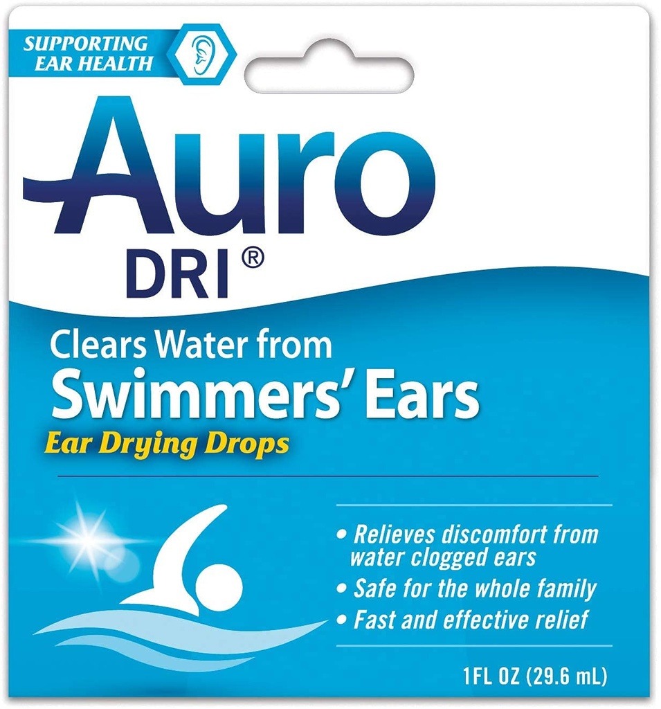 Spezialpaket von 5 Del Pharmaceuticals Auro-Dri Ear Water-Drying Aid 1 fl oz (29,6 ml)