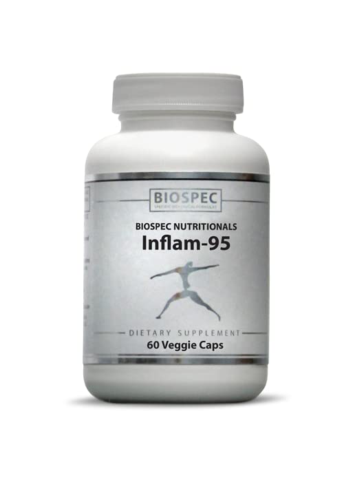 Inflam-95 - Extrait de racine de gingembre 2 000 mg, Extrait de racine de curcumine, Extrait de la Serrata de Boswellia, Extrait de feuille de cailloux, Biopérine - Soutenir une réponse inflammatoire saine*
