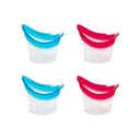 BRBASAP Eye Wash Cup 4Pack Eye Wash Kit Bad Kit Silikon Wimpern Lid Pflege für müde trockene Augen Effektive Augenreiniger Lösung mit Speicher Container beruhigende müde Augen (blau und Pink)