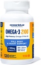 Oceanblue Professional Omega-3 2100-120 ct - High-Potency Triple Stärke Burpless Fischöl mit EPA, DHA & DPA - Wild Caught - Orange Flavor, 60 Servietten