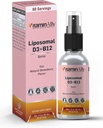 Liposomale flüssige Vitamin D3 + Vitamin B12 Spray |2 Month Supply|1 fl oz|Non-GMO |Sugar FreesTravel FriendlysImmune Unterstützung, Knochengesundheit, unterstützt Energie, Gehirnfunktion