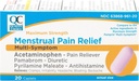 Choix de qualité Force maximale Relief de douleur menstruelle, Caplets de soulagement de douleur multisymptômes, Crampes, Céphalées, Bloading, Dosées et Irritabilité, Paquet de 20 comtes