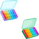 ASprink Cyan+Blue Pill Organizer 3 fois par jour - Weekly Pill Organizer 3 fois par jour - Large Pill Box 7 Day Medicine Organizer Pill Case, Travel Pill Organizer, pour retenir les vitamines, la médecine