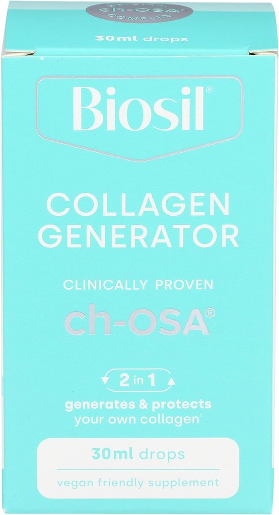 BioSil von natürlichen Faktoren, Schönheit, Knochen, Gelenke Flüssigkeit, unterstützt gesundes Haar, Haut und Nägel, Vegan Collagen, Elastin und Keratin Generator, 1 Oz