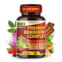 VEGATOT GlucoSavior Berberine Supplement mit Ceylon Cinnamon, Bitter Melon, Gymnema - Unterstützt Immun-, Herz- und Gastrointestinal-Funktion - Made in the USA (150 Count (Pack of 1))