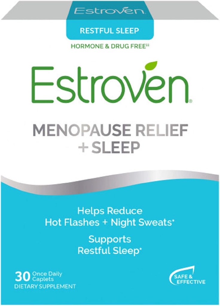 Estroven SLEEP COOL + CALM | Menopause Relief Nahrungsergänzungsmittel | Estrogen Free** | Hilft Heiße Blitze und Nachtschwärme zu reduzieren* | 30 Caplets