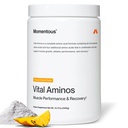 Momentous Vital Aminos Powder Supplement - BCAA & EAA - Tropical Punch - NSF zertifiziert für Sport - GMO- & Glutenfrei - 30 Servierungen - Paket Mai Vary