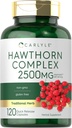 Carlyle Hawthorn Berry Complex 2500mg Kapseln | 120 Count | Extrakt Pulver | für Männer und Frauen | Non-GMO & Gluten Kostenlose Ergänzung
