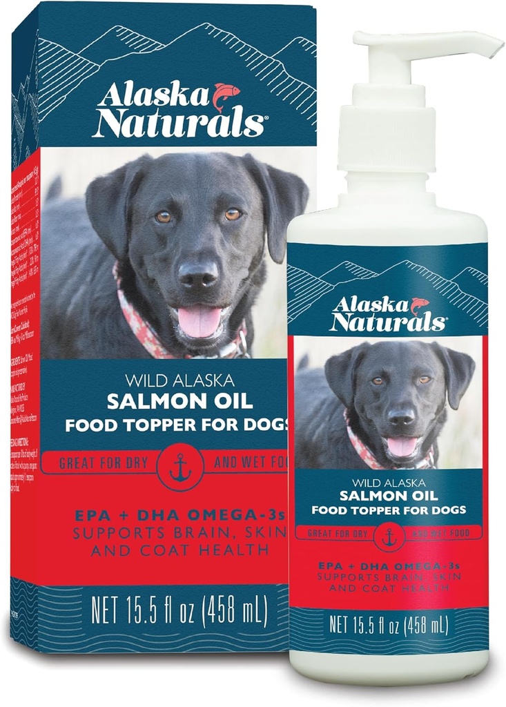 Alaska Naturals Wild Alaska Lachsöl Futter Topper für Hunde