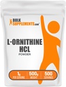 BulkSupplements.com L-Ornithin HCl Pulver - Ornithin-Ergänzung, Aminosäure-Ergänzung - Glutenfrei, 1g pro Servierung, 500g (1.1 lbs) (Pack von 1)