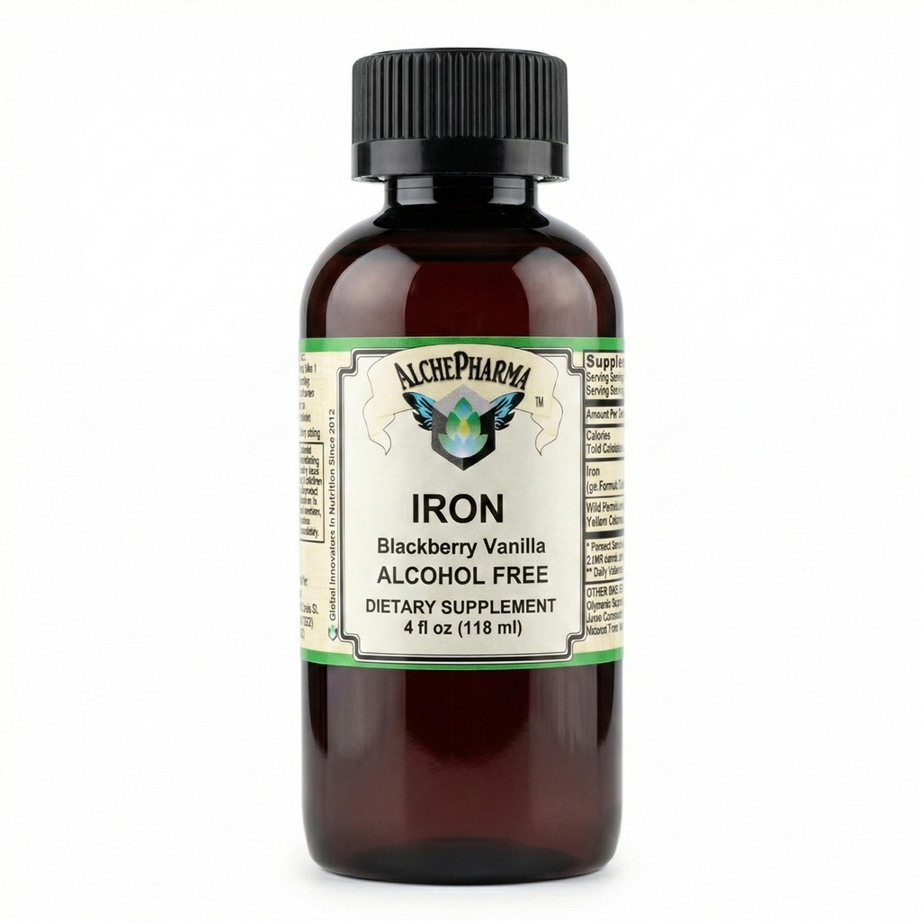 Liquide de fer (Gentle Haute Absorption Bisglycinate Ferreux Chélalate) BlackBerry Vanille 4 fl oz 24 portions