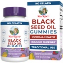 MaryRuth Organics Black Seed Oil Gummies | Black Cumin Seed Oil Supplement | Traditionell verwendet für Immununterstützung & Herz-Kreislauf-Gesundheit | Vegan | Keine Gelatine | Pectin basierte | 60 Gummie