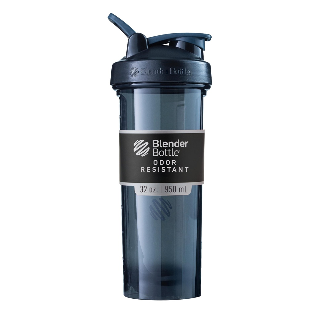 BlenderBottle Shaker Bouteille Pro série parfaite pour les shakes protéiques et préentraînement, 32-Ounce, noir