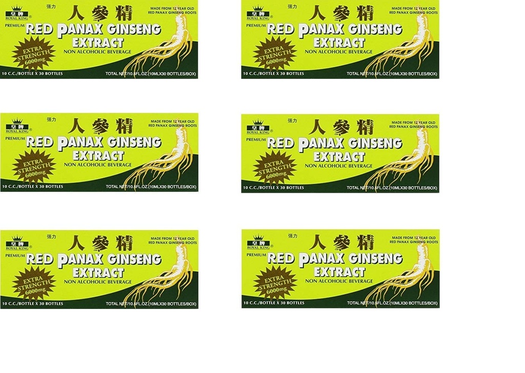 Royal King Red Panax Ginseng 30/10 6000mg (6 boîtes)