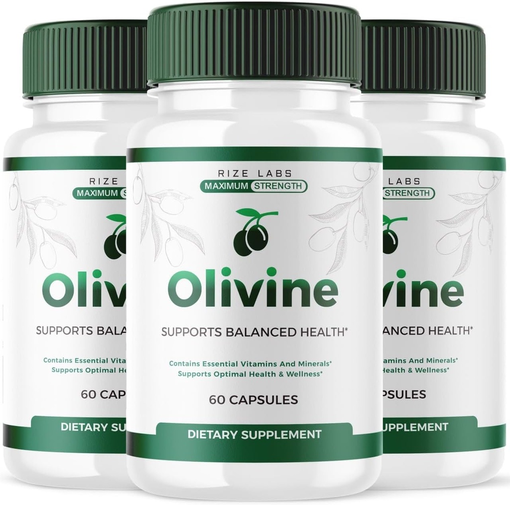 rize labs (3 Pack) Olivine Weight Loss Supplement, Olivine Superfood Kapseln für Total Body Wellness und einen gesunden Lebensstil, Olivine Pillen für Leaner Physique, Olive Vine Bewertungen (180 Kapseln)