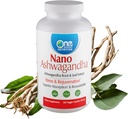 One Planet Nutrition Nano Ashwagandha Root & Leaf 500 mg Veggie Kapseln (120 Servietten), 10:1 Extrakt, Unterstützt Hormone und neurologische Funktion für Stressentlastung, Non-GMO, Vegan, Glutenfrei
