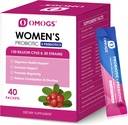 OMOGS Probiotique pour femmes, 120-Billion-UCF, 18 souches, avec 3 prébiotiques et extrait de canneberge, aide pour le booster immunitaire, la santé digestive, la santé gustative et la santé vaginale