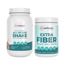 Reignite Wellness by JJ Virgin Chocolate Paleo All-in-One Shake et supplément de poudre de fibre supplémentaire