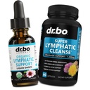 Suppléments Lymphatiques Drainage Drops & Pills - Support Lymphatique Organique Drops Liquides Nettoyer Capsules avec Echinacea, Ginger, Dandelion, Supplément Racine Rouge Lymph Node Nettoyer Système Drainage
