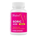 Safrel Boric Acid Vaginal Suppositories - 60 Count (1-Pack) – 100% reine USA-Made, unterstützt Intimate & Vaginal Health, pH Balance, Odor Control - Women's Wellness Essential