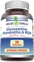 Erstaunliche Formeln Glucosamin Chondroitin & MSM 60 Veggie Kapseln | Shellfish Free | Non-GMO | Gluten Free Made in USA | Ideal für Vegetarier