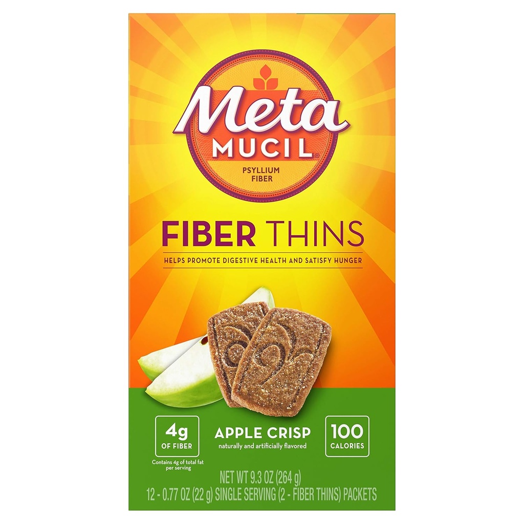 Métamucil Fiber Wafers Apple Crisp 24 Chacun (paquet de 2)